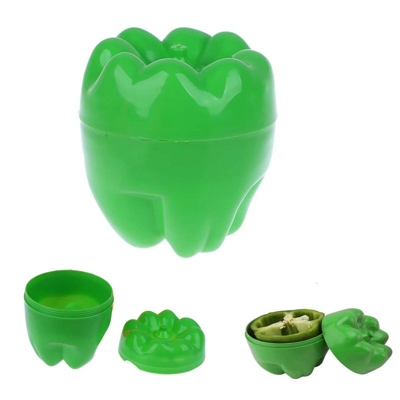 GENERICO - Contenedor De Alimentos Forma De Pimenton Verde
