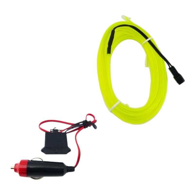 GENERICO - 2x Hilo De Neon 24 V 3 Mts Para Camion Enchufe 24 V rosado