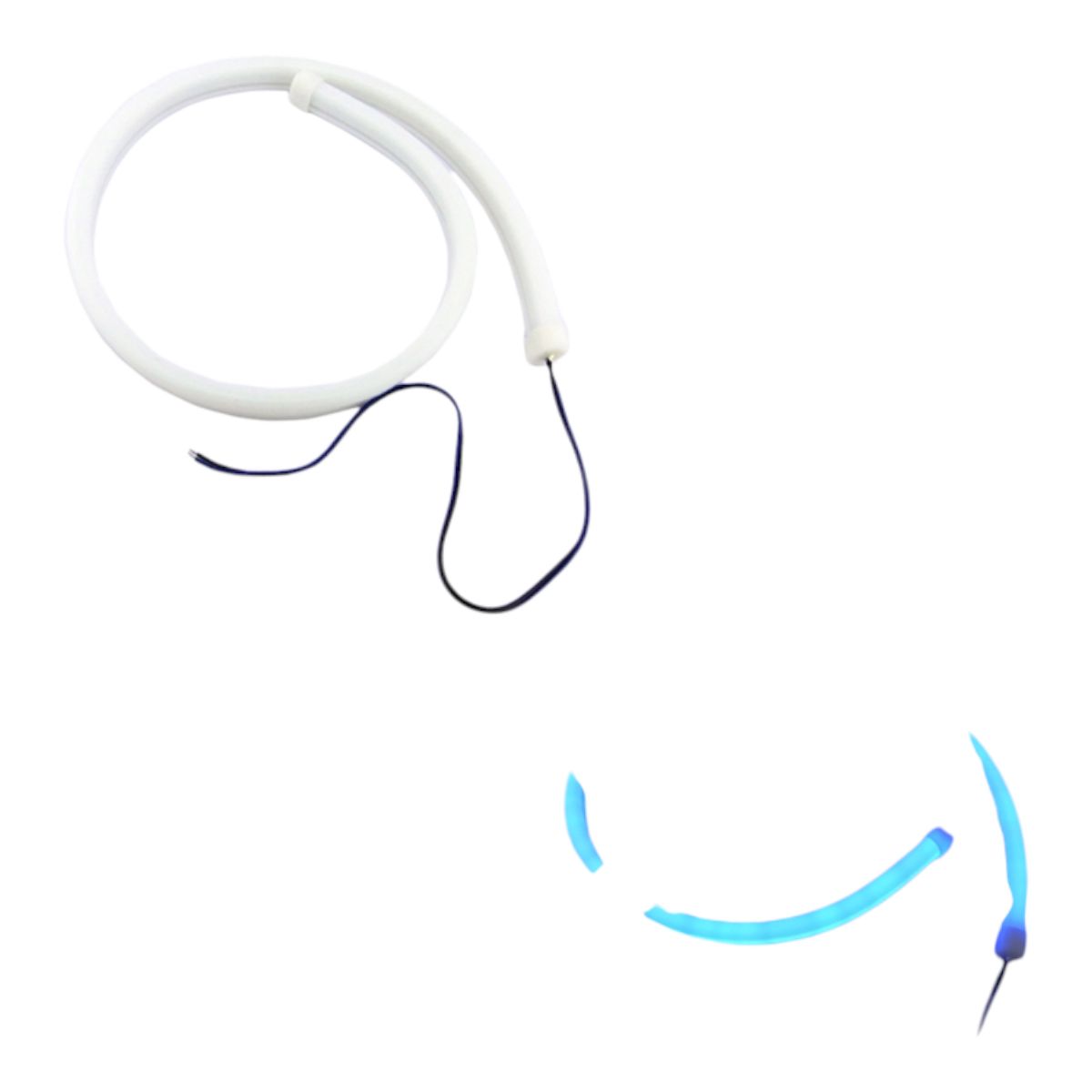 GENERICO - 3x Tira LED Tipo Neon Luz azul De 60 Cm 24 Volt Ideal Camion