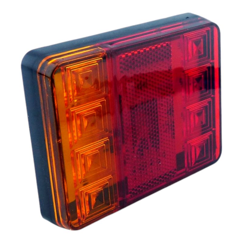 GENERICO - 2x Foco Trasero LED Para Camion Cuadrado De 12 A 24 Volt