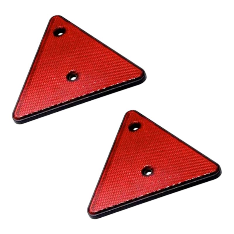 GENERICO - 4x Reflectante En Triangulo Para Camion Rojos Traseros