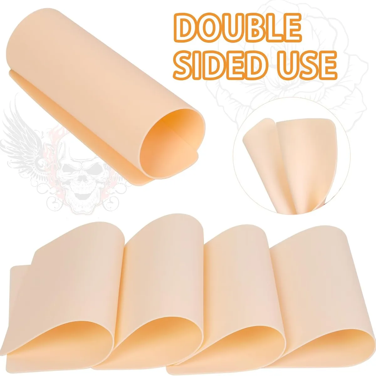 KUANGYE - Pack 10 Piel Sintetica Tattoo Piel De Practica Tatuaje 1mm