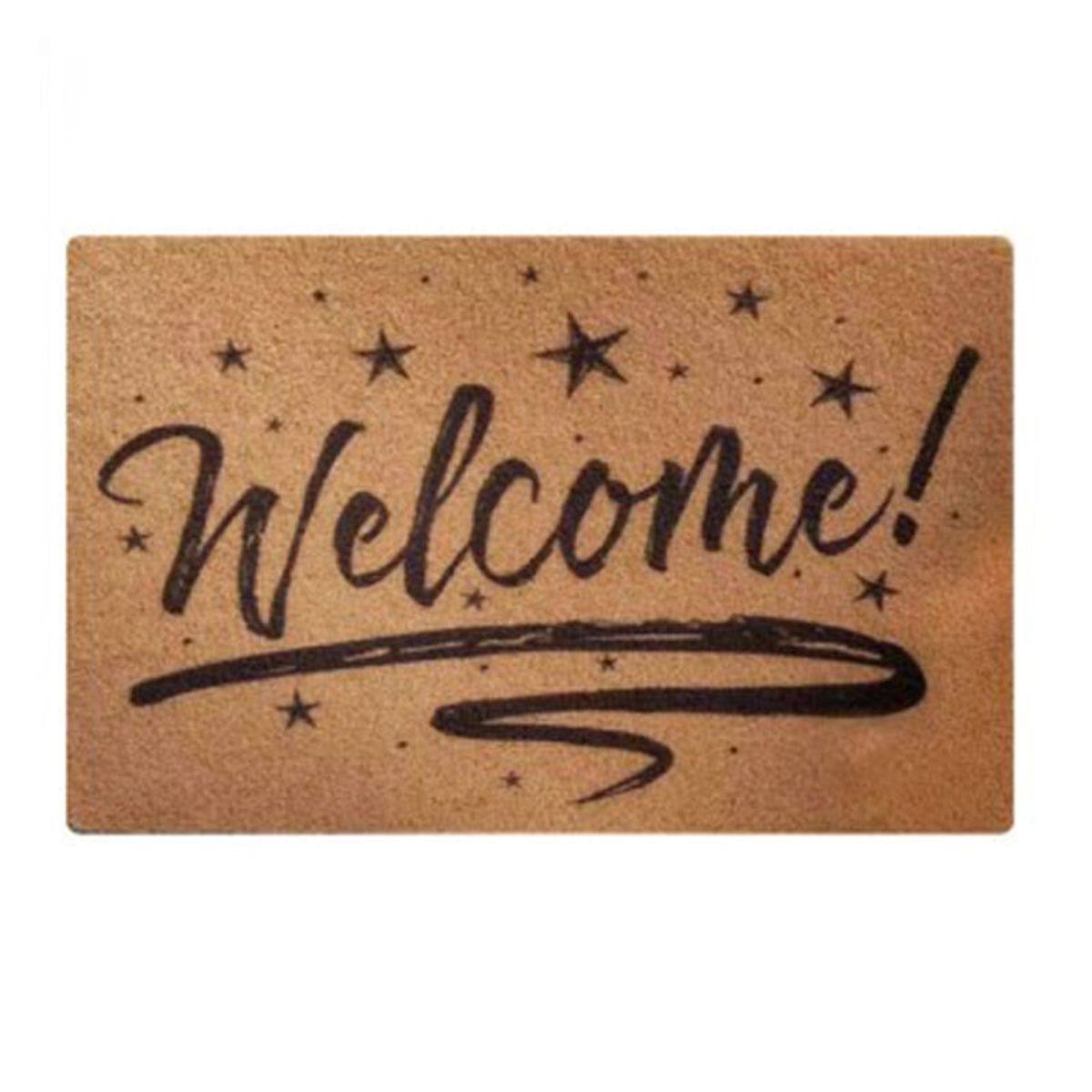 KUANGYE - Alfombra Limpia Pies Felpudo Alfombra De Fibra Welcome