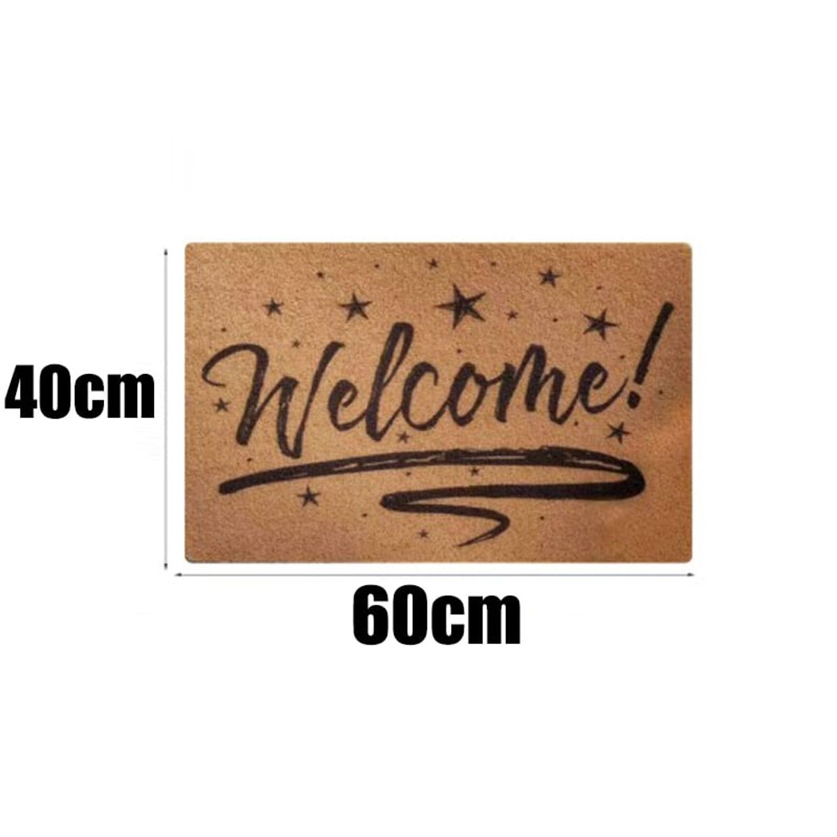 KUANGYE - Alfombra Limpia Pies Felpudo Alfombra De Fibra Welcome