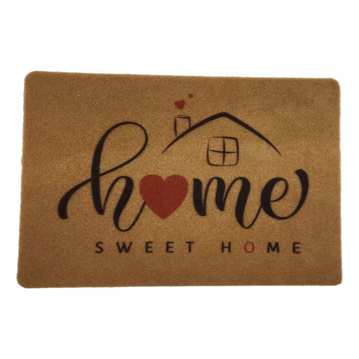 KUANGYE - Alfombra Limpia Pies Felpudo Alfombra De Fibra Sweet Home