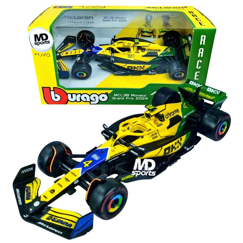 BBURAGO - Auto F1 Mclaren Mcl38 Senna Livery 2024 #4 Norris Esc 1:43