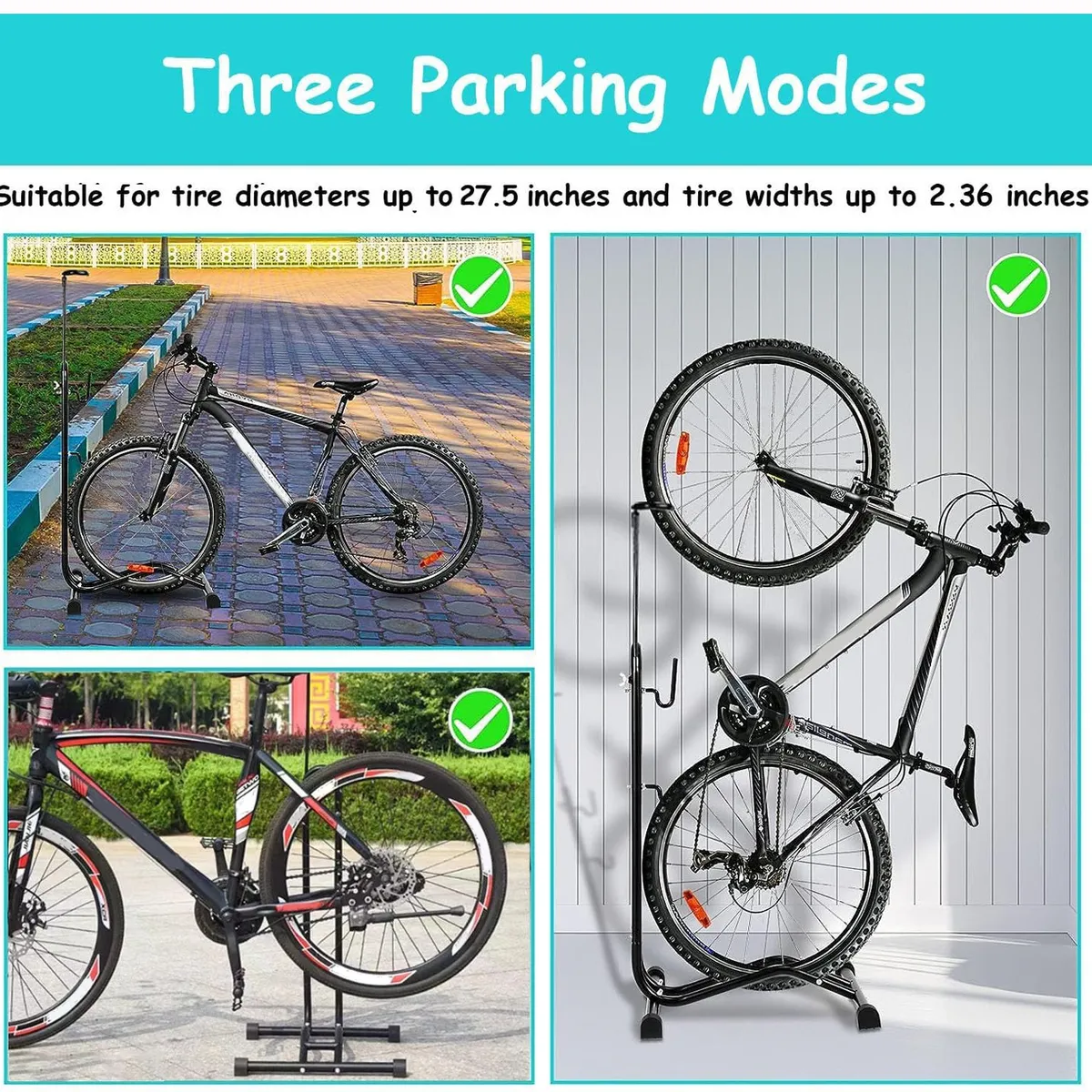 KUANGYE - Soporte Bicicleta Rack Vertical Bicicletero Estacionamiento