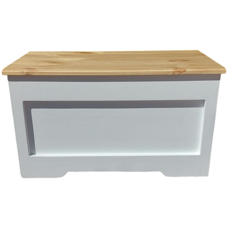 GENERICO - Baúl Madera Blanco Tapa Vitrificada