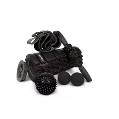 GENERICO - Rodillo + set Completo Elongacion Masaje Roller Negro