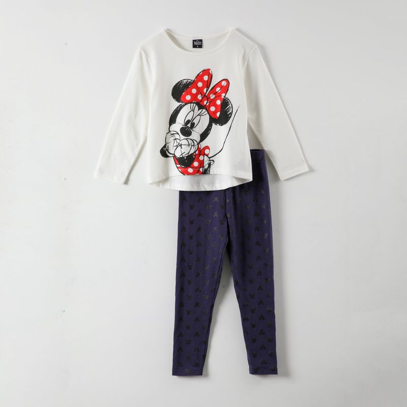 DISNEY - Conjunto Niña Minnie Red Bow  Blanco Disney
