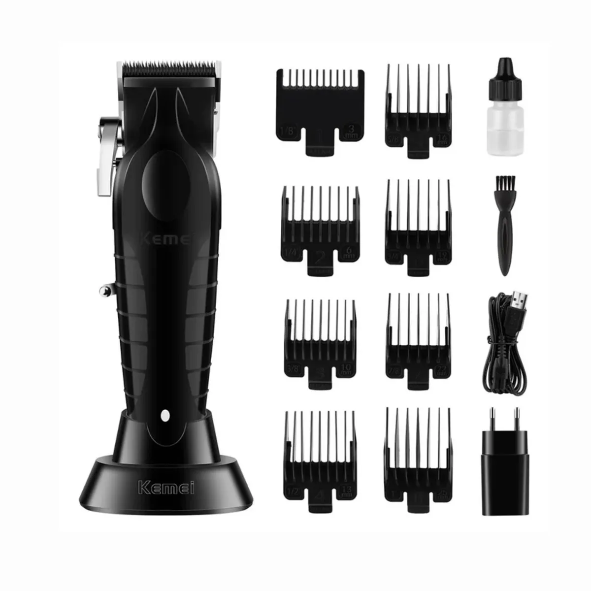 KEMEI - Combo Kemei Profesional de Cortadora KM 2296 y Patillera KM 2299