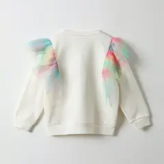 DISNEY - Poleron Niña Vuelitos Blanco Unicornio