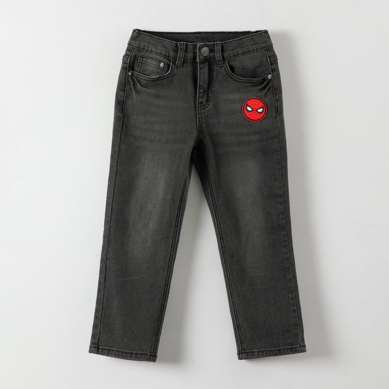 MARVEL - Jeans Niño Spiderman Logo Negro Marvel