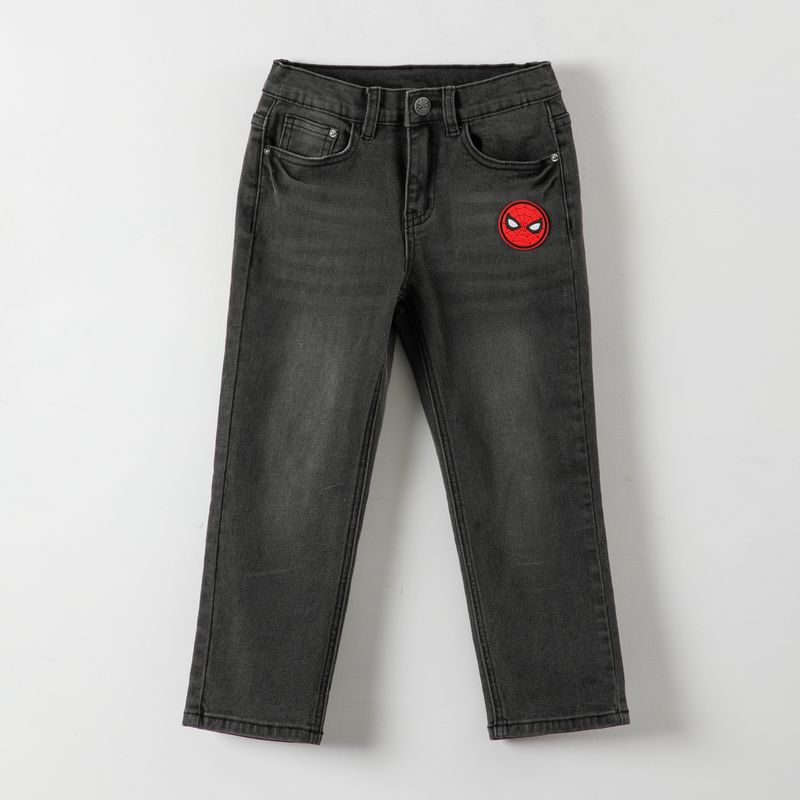 MARVEL - Jeans Niño Spiderman Logo Negro Marvel