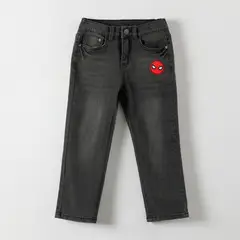MARVEL - Jeans Niño Spiderman Logo Negro