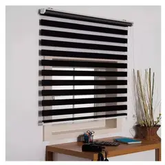 GENERICO - Cortina Roller Blackout Negro Persianas Roller Dia Y Noche 120x200