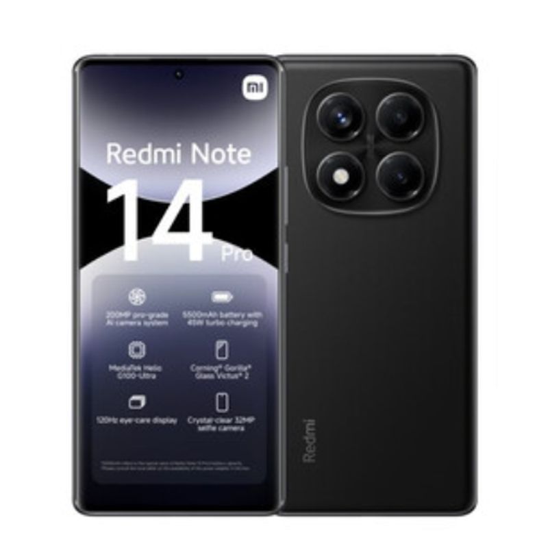 XIAOMI - Xiaomi Redmi Note 14 Pro 4G 8+256GB Negro