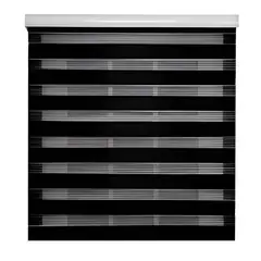 GENERICO - Cortina Roller Blackout Negro Persianas Roller Dia Y Noche 60x200
