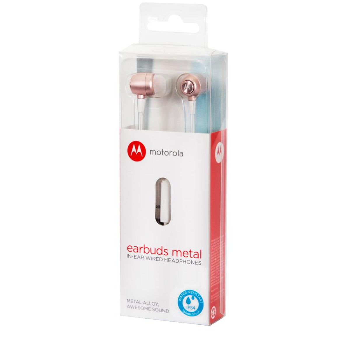 MOTOROLA - AUDIFONO MOTOROLA EARBUDS M.LIBRES METAL ROSADO