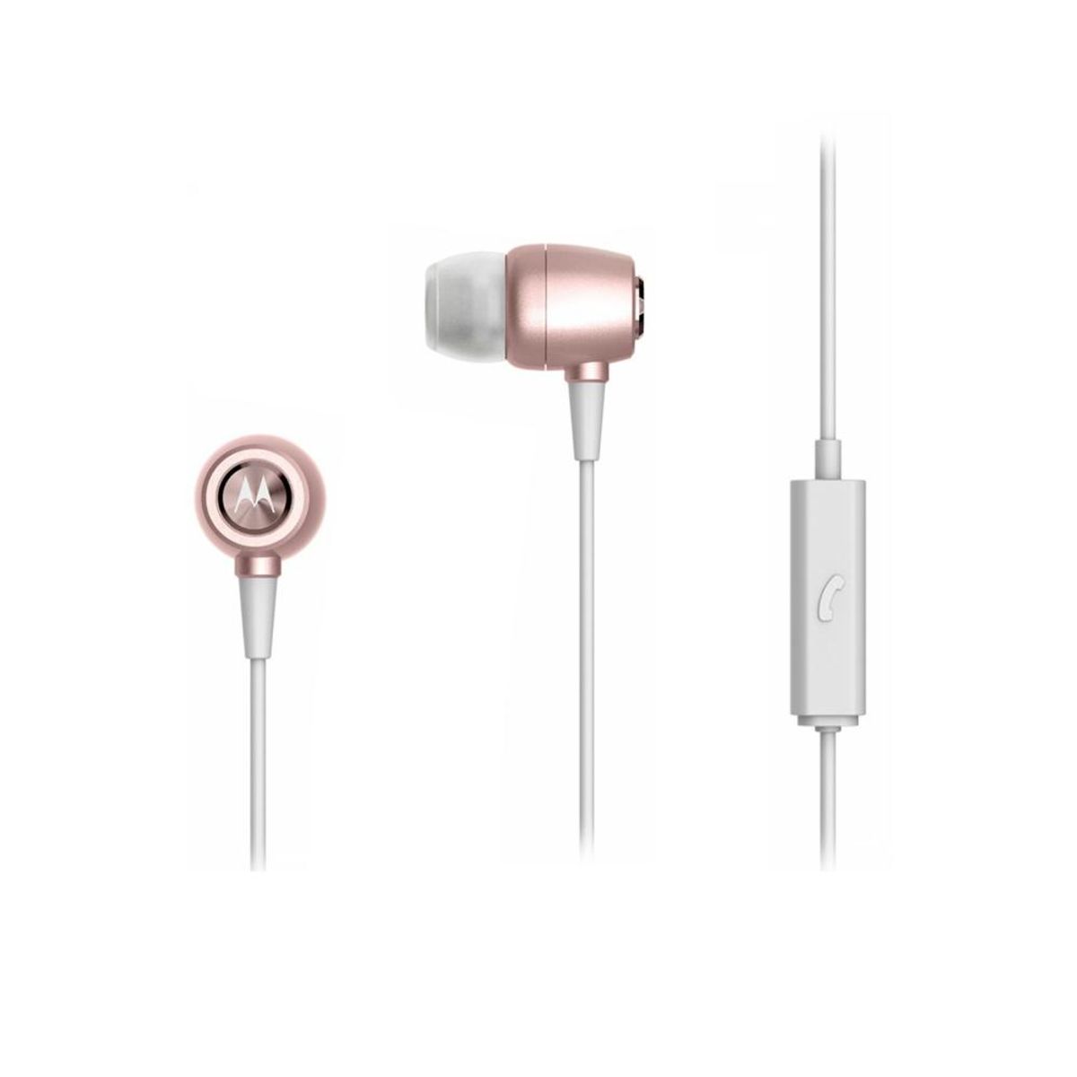MOTOROLA - AUDIFONO MOTOROLA EARBUDS M.LIBRES METAL ROSADO