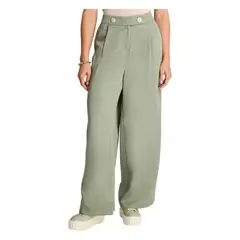 CURVI - Pantalón Lyocell Verde