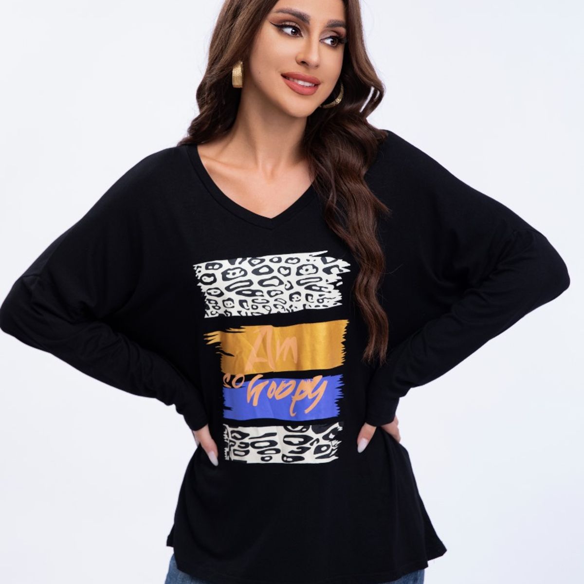 LIKE SHOP - Blusa Polera Mujer Algodon Manga Larga Oversize Diseños 3306