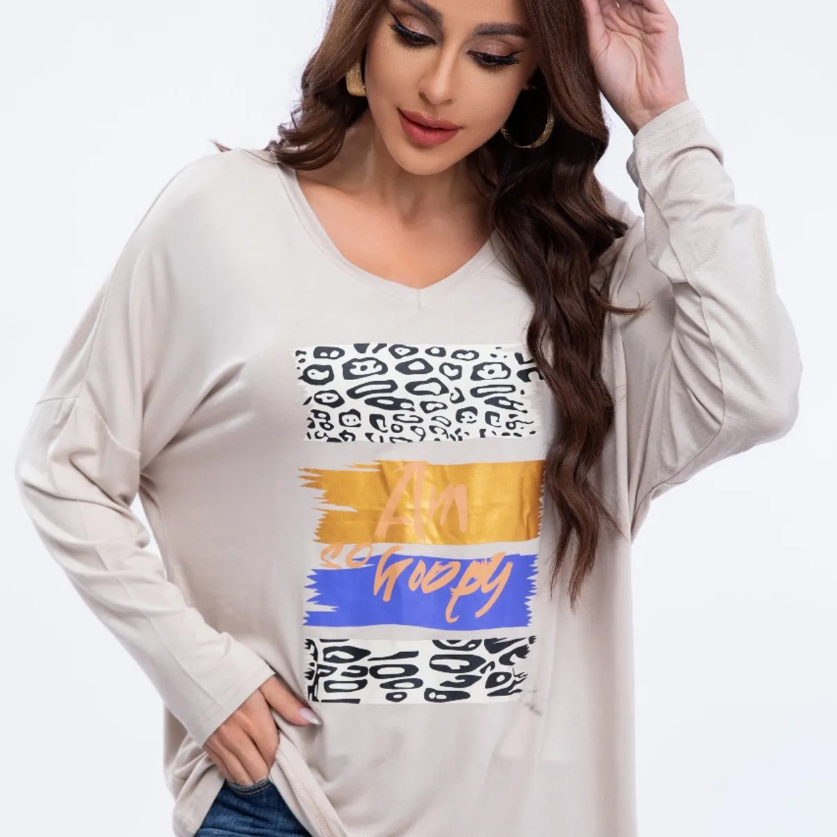 LIKE SHOP - Blusa Polera Mujer Algodon Manga Larga Oversize Diseños 3306