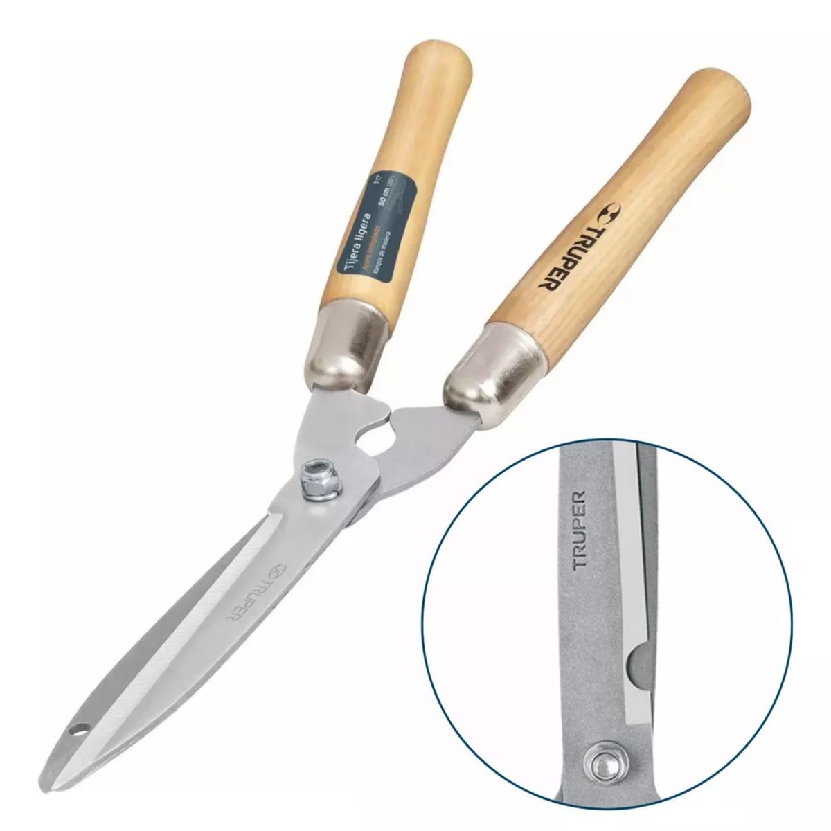 TRUPER - Tijera Para Cortar Pasto Mango De Madera Truper