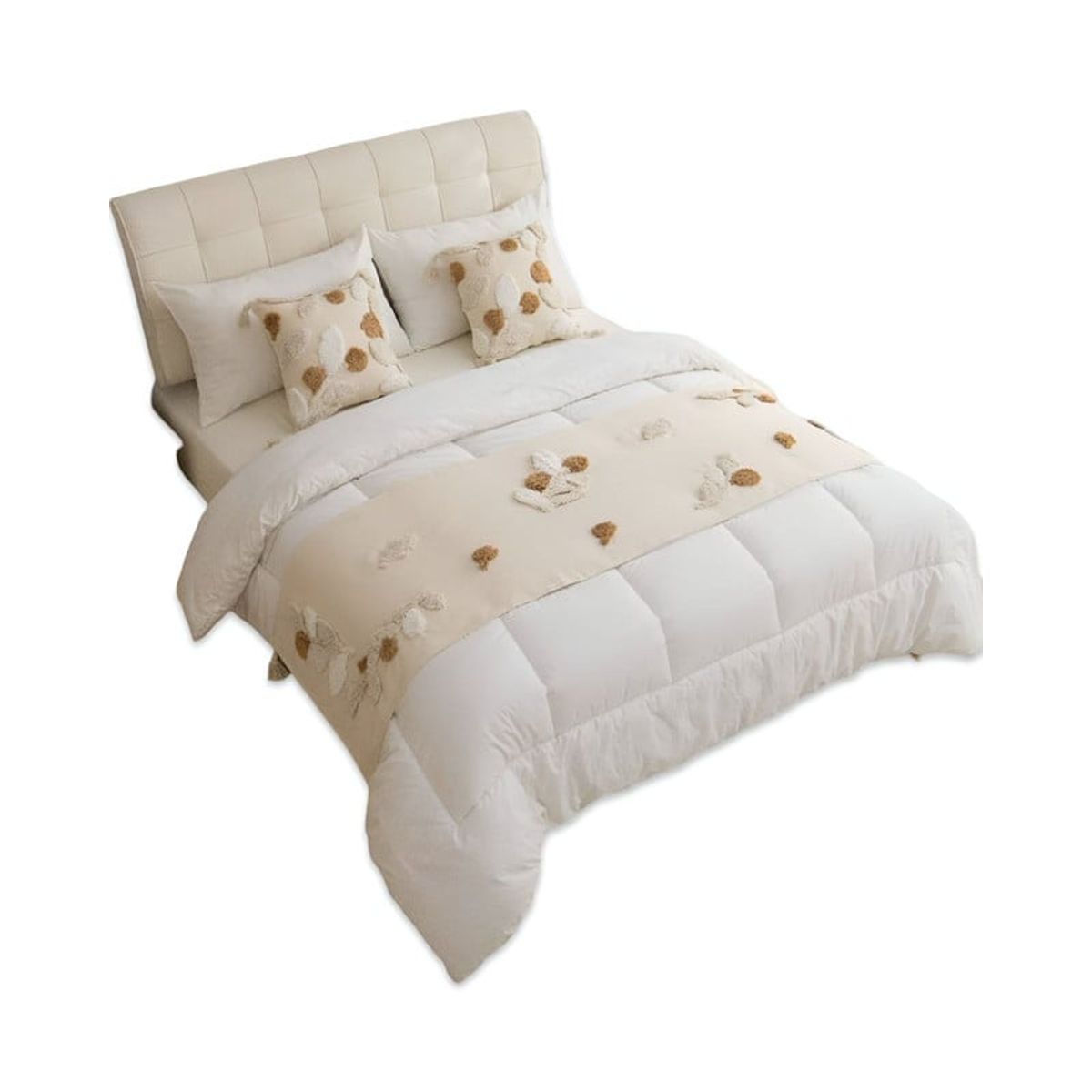 GENERICO - JUEGO DE PIECERA MAS FUNDAS DE COJINES ESTILO BOHO