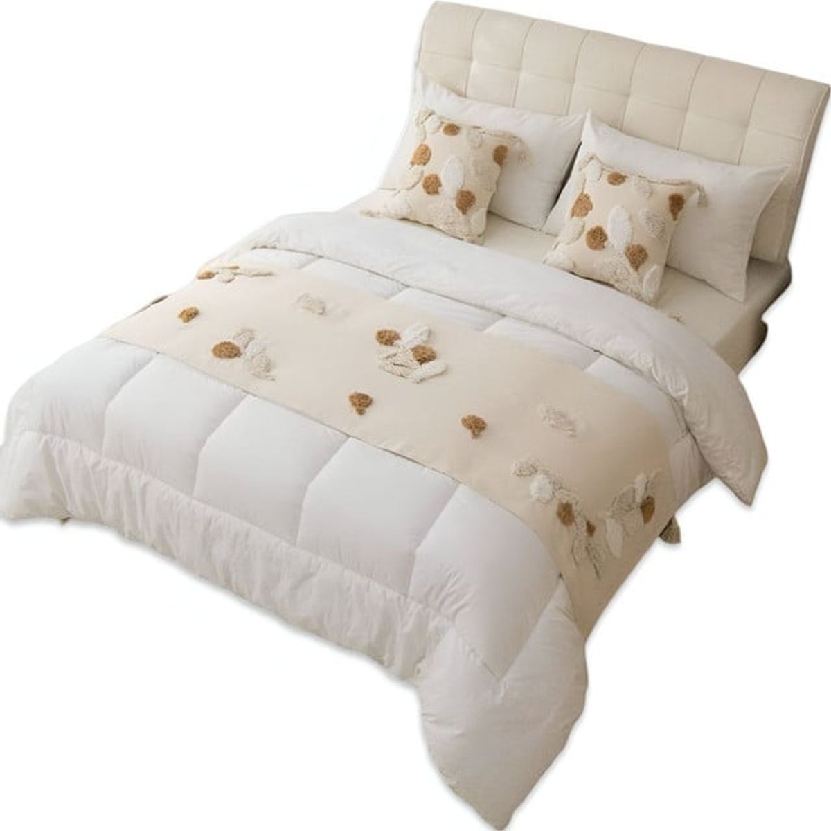 GENERICO - JUEGO DE PIECERA MAS FUNDAS DE COJINES ESTILO BOHO