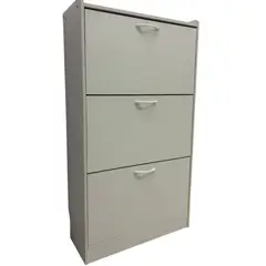 ANGELES DEL HOGAR - Zapatero Organizador Estante Con Puertas Blanco 3 Niveles