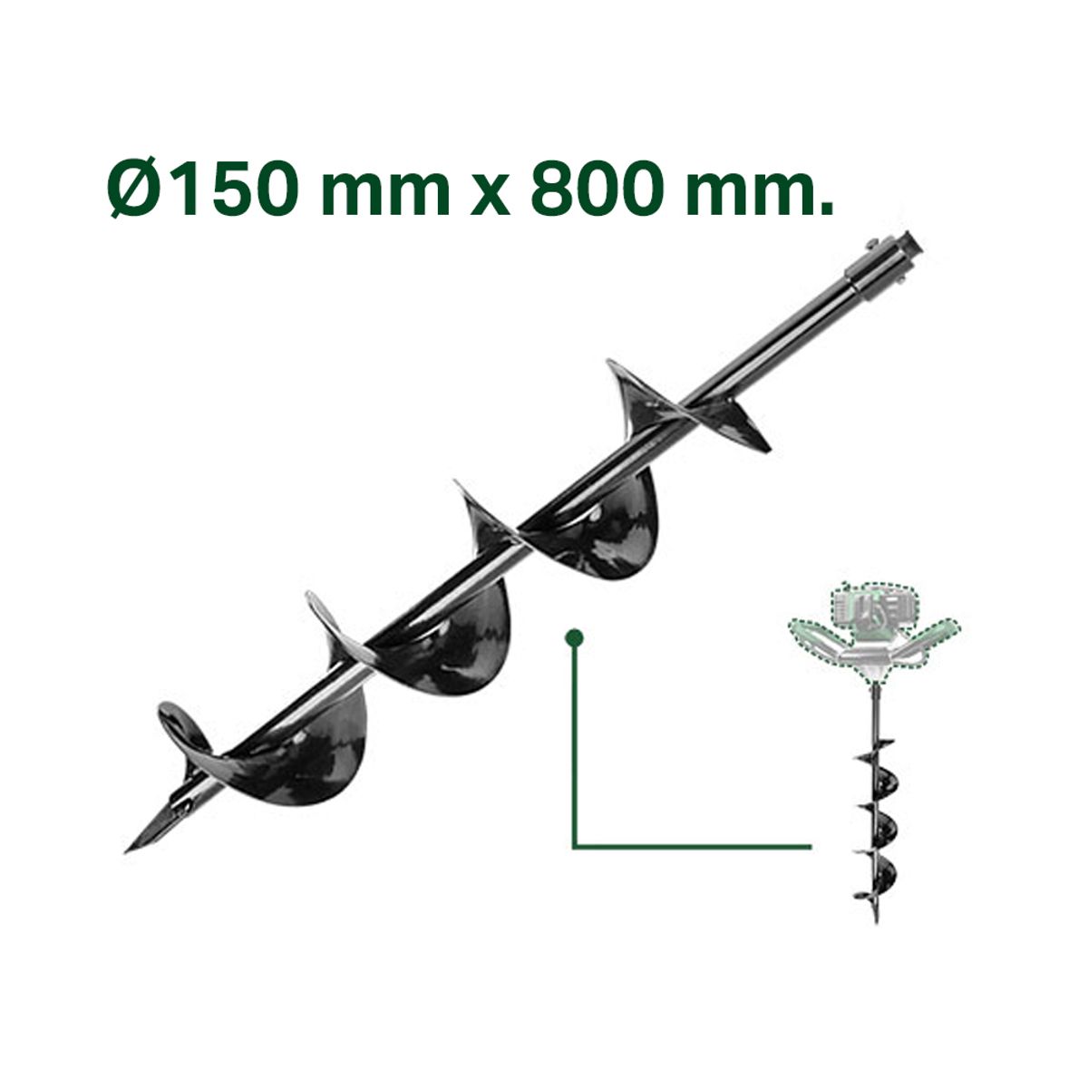 JADEVER - Broca Ahoyador Barreno 150x800mm JADEVER