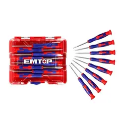 EMTOP - Pack 8 Destornillador Precisión Industrial ESSTP0802