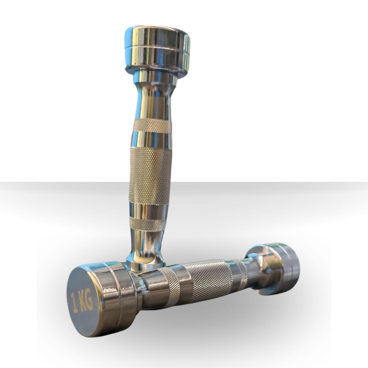 GENERICO - Mancuernas Metálicas Cromadas Par 1 Kg