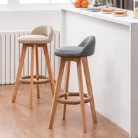 Pack 2 Silla Piso Bar Taburete Respaldo Color Gris