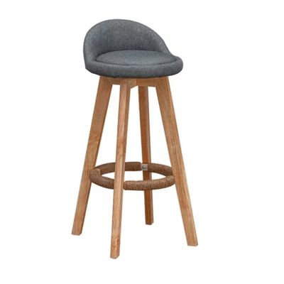 Imagen 2 del producto Pack 2 Silla Piso Bar Taburete Respaldo Color Gris