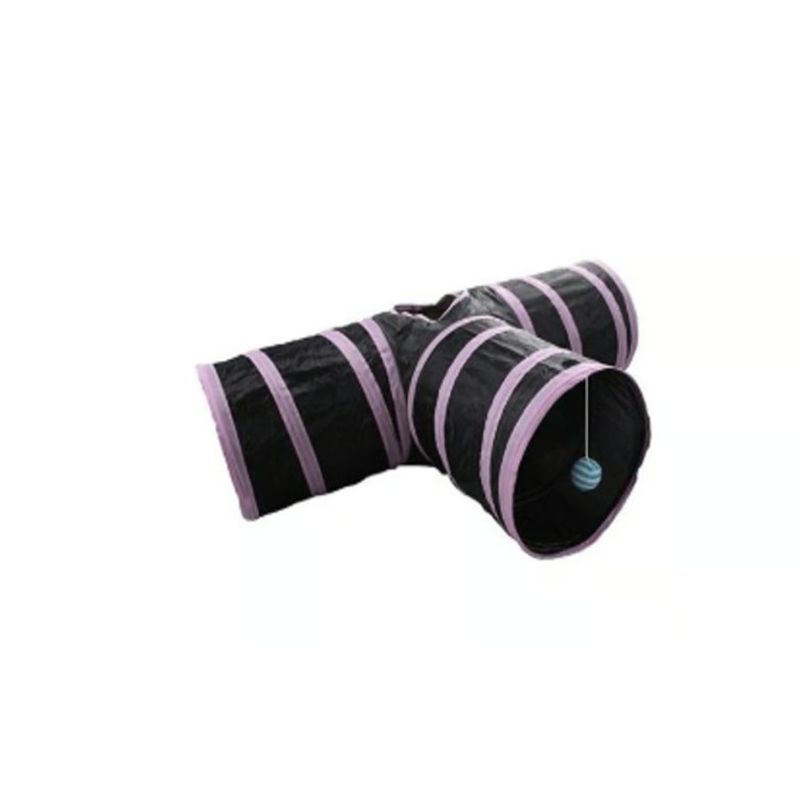 GENERICO - Tunel Gato Plegable Guarida Juguete Interactivo Rosa