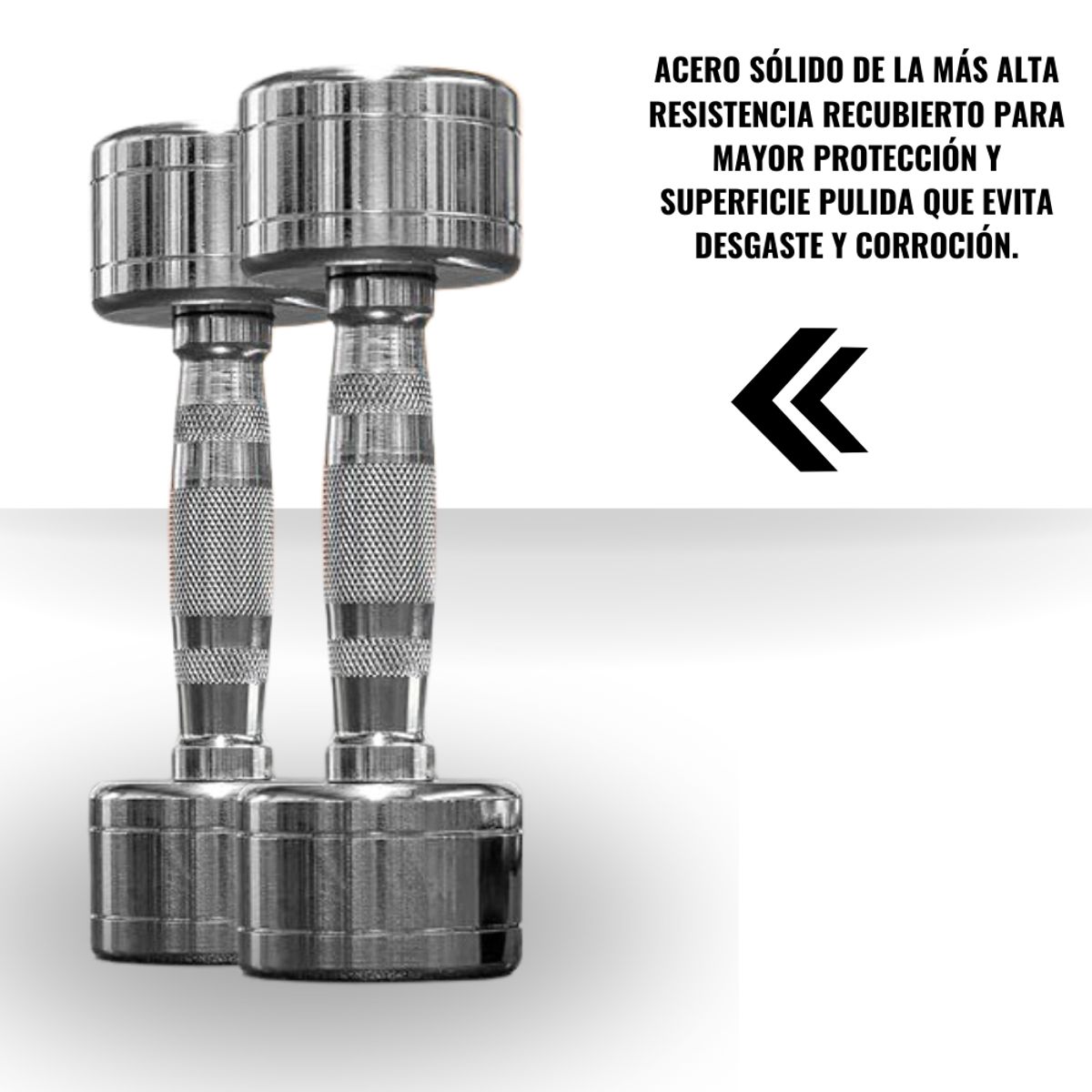 GENERICO - Mancuernas Metálicas Cromadas Par 4 Kg