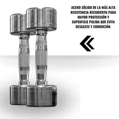 GENERICO - Mancuernas Metálicas Cromadas Par 4 Kg