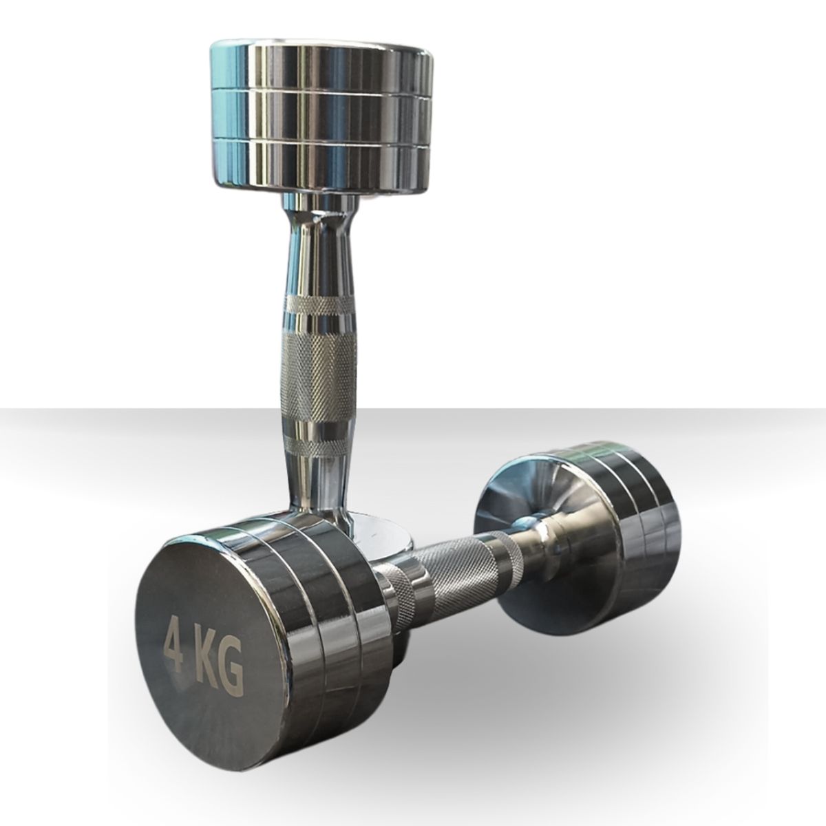 GENERICO - Mancuernas Metálicas Cromadas Par 4 Kg