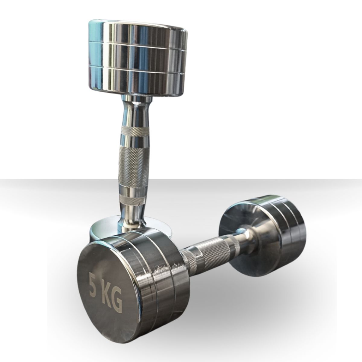 GENERICO - Mancuernas Metálicas Cromadas Par 5 Kg