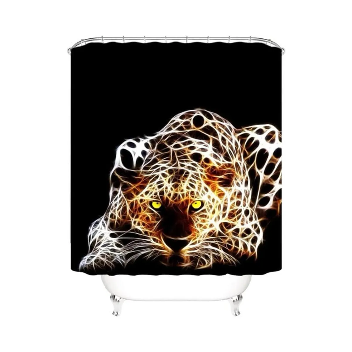 GENERICO - CORTINA DE BAÑO MAS FORRO DE DUCHA IMPERMEABLE