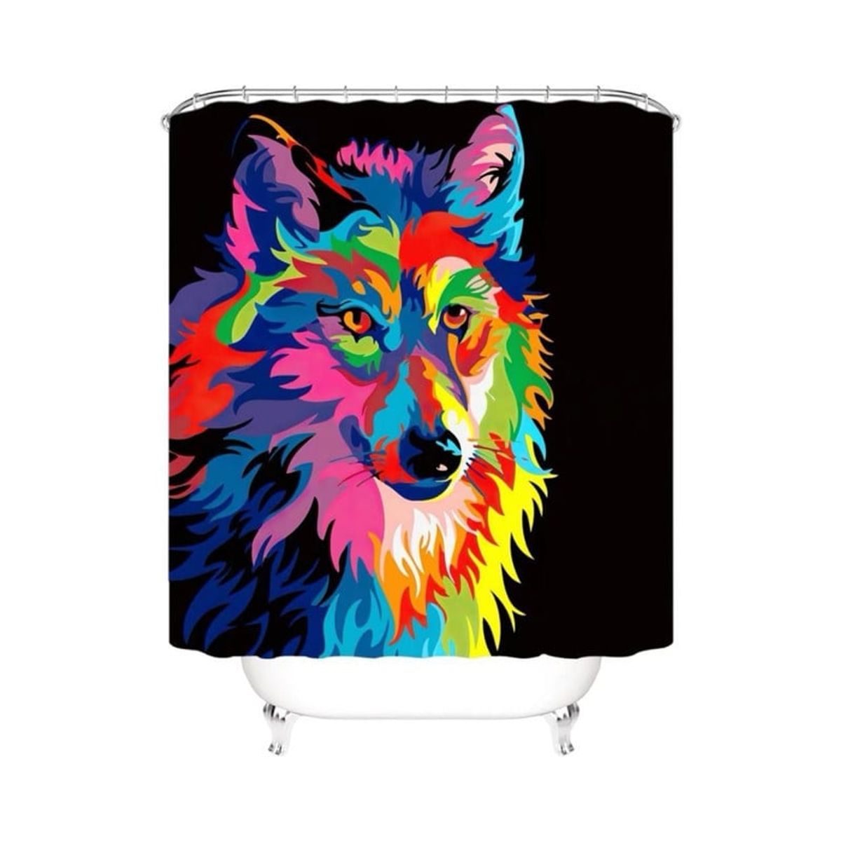 GENERICO - CORTINA DE BAÑO MAS FORRO DE DUCHA IMPERMEABLE