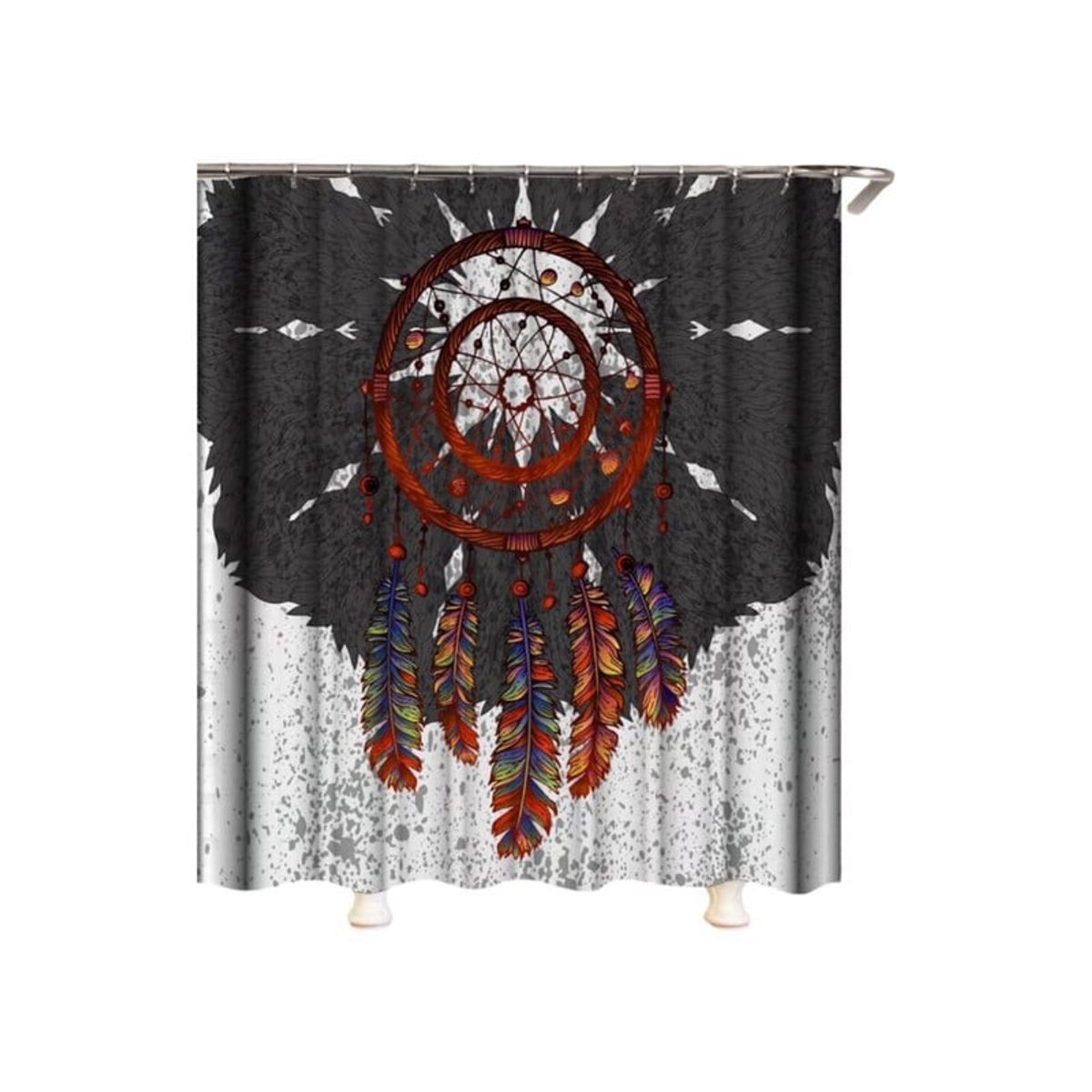 GENERICO - CORTINA DE BAÑO MAS FORRO DE DUCHA IMPERMEABLE