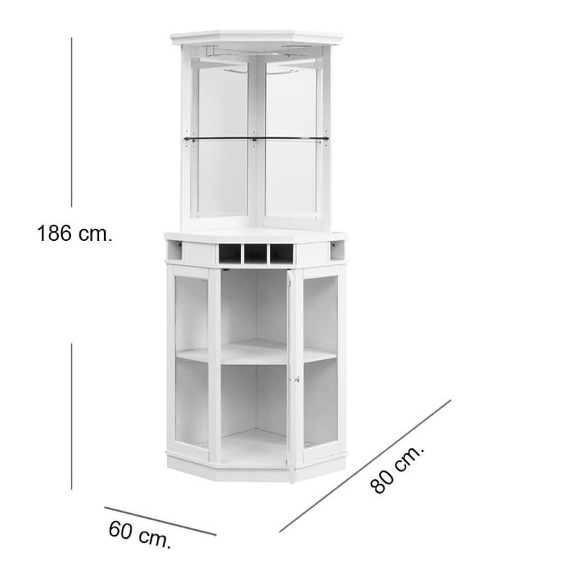 MSA MUEBLES SANTA ANA - Vitrina Esquinero White