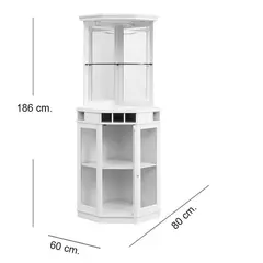MSA MUEBLES SANTA ANA - Vitrina Esquinero White