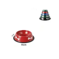 GENERICO - Plato Comedero Aluminio Colores Para Mascotas 16cm