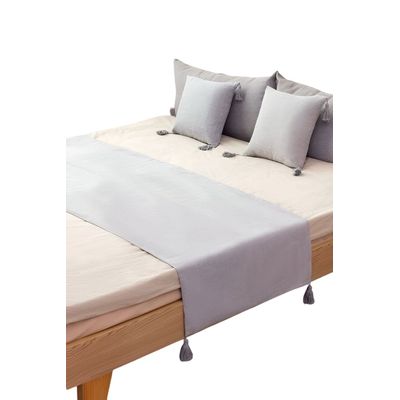 Imagen 2 del producto JUEGO DE PIECERA DE CAMA MAS 2 FUNDAS MODELO PLUSH GRIS