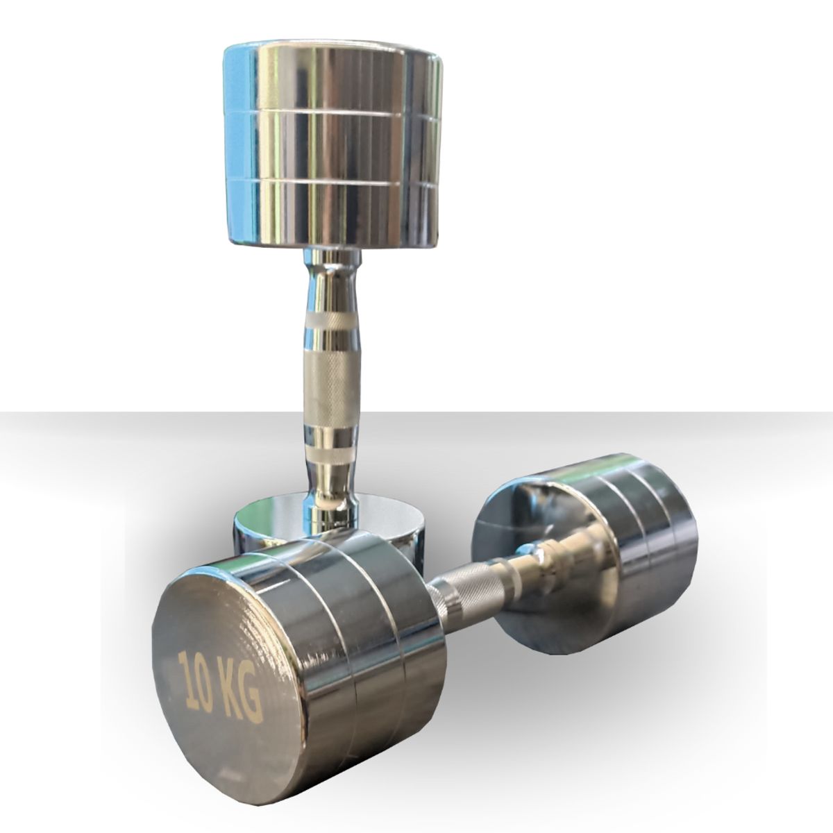 GENERICO - Mancuernas Metálicas Cromadas Par 10 Kg