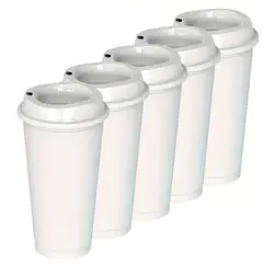 WAKESHOME - 12 Vasos Plasticos Para Mug Taza De Café 25oz